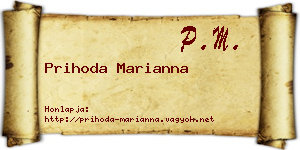 Prihoda Marianna névjegykártya